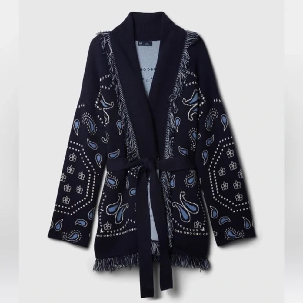 Gap Oversized Fringe Shawl Cardigan M/L